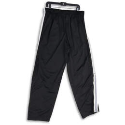 NWT Mens Black Striped Elastic Waist Pull-On Track Pants Size Large alternative image