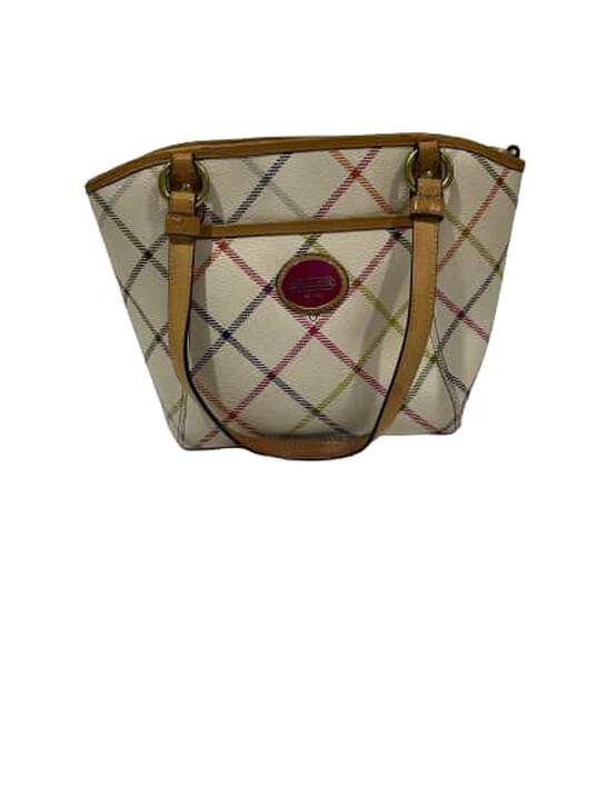 Tatersall Cream Plaid Handbag image number 1