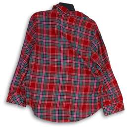 NWT Victoria's Secret Womens Red Pink Plaid Long Sleeve Button-Up Shirt Size XS alternative image