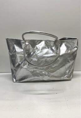 Michael Kors Silver Metallic Tote Bag alternative image