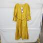 Elf Yellow Peony Linen Belted Midi Dress WM Size XXL NWT image number 1