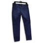 Womens Blue Denim Medium Wash 5-Pocket Design Distressed Skinny Jeans Sz 6 image number 2
