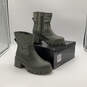 NIB Womens Green Round Toe Quilted Chunky Heel Mid-Calf Booties Size 9.5WW image number 1