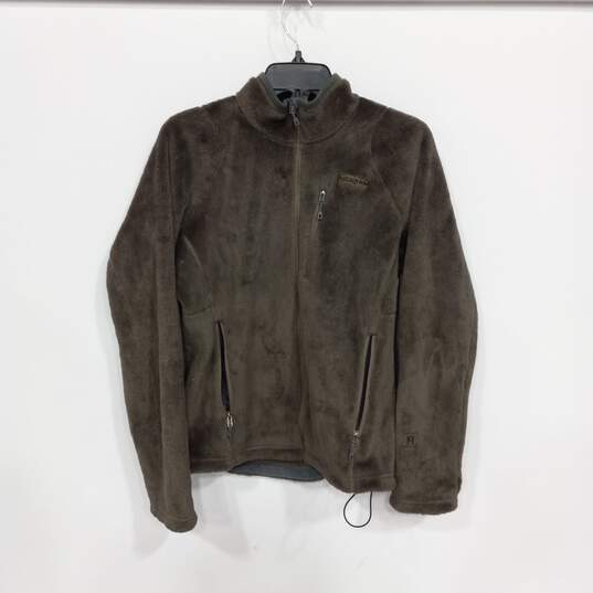 Patagonia Men's Brown Full Zip Mock Neck Fleece Jacket Size S image number 1