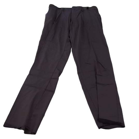 NWT Bradley Allen Mens Brown Flat Front Pockets Straight Leg Formal Dress Pants image number 3