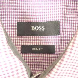 Hugo Boss Men White/Purple Button Up Shirt Sz 2XL alternative image