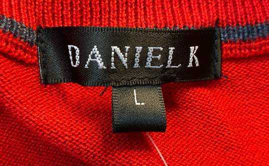 Daniel K Men's Red Zip Up Sweater- L NWT image number 3
