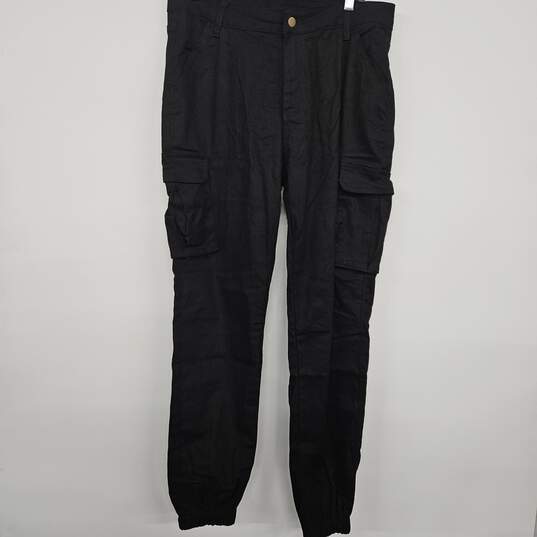 Black Cargo Joggers image number 1