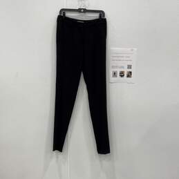 Prada Womens Black Slash Pocket Belt Loops Flat Front Dress Pants Size 40 w/ COA
