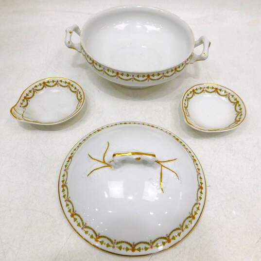 PL Limoges France M. Redon Soup Tureen & Small Dishes image number 2