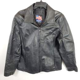 USA Leather Men Black Leather Jacket 2XL