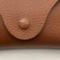 Ray Ban Womens Brown Leather Semi Hard Lightweight Snap Sunglasses Case image number 5
