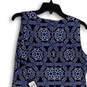 NWT Womens Blue Floral Sleeveless Crew Neck Knee Length Sheath Dress Sz 10 image number 4