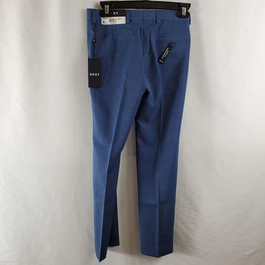 Women Blue Wool Dress Pant Sz 12R/26W NWT image number 4
