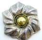 Taxco Mexico 925 & Brass Accent Modernist Dome Puffed Flower Brooch 13.5g image number 4