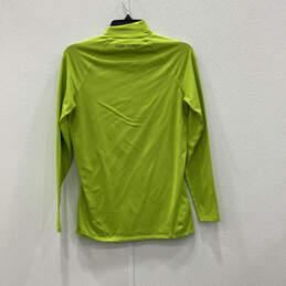 Womens Lime Long Sleeve Mock Neck Fitted Pullover Activewear T-Shirt Size M alternative image