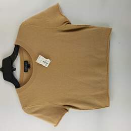 The Perfext Women Camel Cashmere Crop Top S NWT