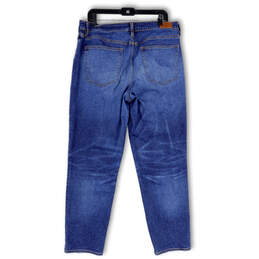 Womens Blue Denim Medium Wash Pockets Stretch Tapered Leg Jeans Size 14 alternative image