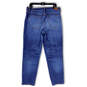Womens Blue Denim Medium Wash Pockets Stretch Tapered Leg Jeans Size 14 image number 2