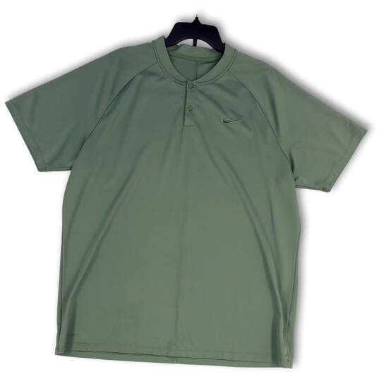 Mens Green Collared Short Sleeve Stretch Pullover Golf Polo Shirt Size XXL image number 1