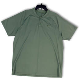 Mens Green Collared Short Sleeve Stretch Pullover Golf Polo Shirt Size XXL
