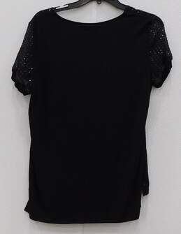 Donna Karan Black Sequin Blouse Women's Size S alternative image