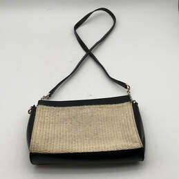 Womens Black Beige Tweed Zipper Adjustable Strap Small Crossbody Bag alternative image