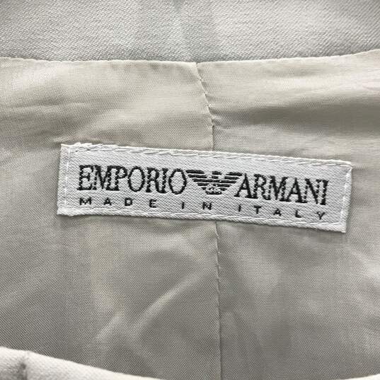 Emporio Armani Mens Gray Long Sleeve Long Sleeve Collared Blazer Size 46 w/ COA image number 6