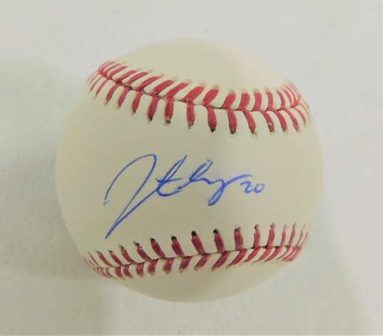 Jonathan Lucroy Autographed Baseball w/ COA Milwaukee Brewers image number 1