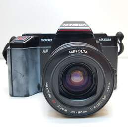 Minolta Maxxum 5000AF 35mm SLR Camera with Lens and Case alternative image
