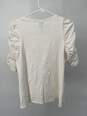 Worthington Womens Cream Puff Sleeve Blouse Top Size Medium T-0528908-J image number 3