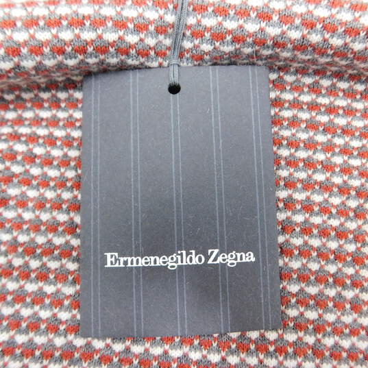 Ermenegildo Zegna V-Neck Red Multicolor Men's Sweater NWT Size 58 with COA image number 8