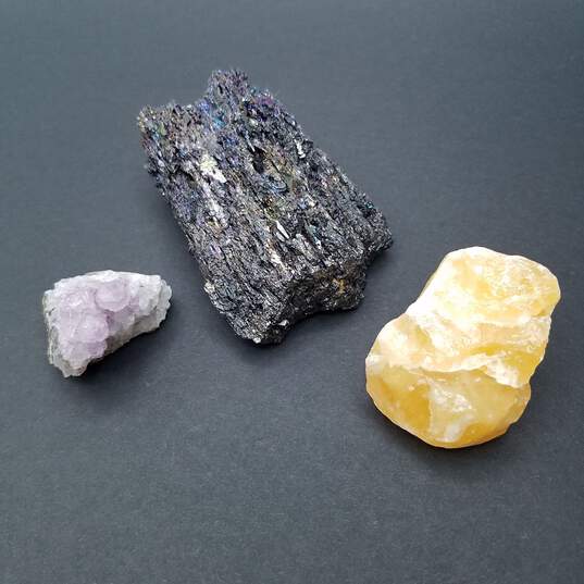 Rough Cut Crystals & Mineral Bundle 3pcs 303.0g image number 1