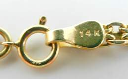 14K Yellow Gold Scrolled Filigree Etched Charm Bismarck Chain Bracelet 4.1g alternative image