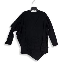 NWT Soft Surroundings Womens Black V-Neck Long Sleeve Tunic Sweater Size Large alternative image