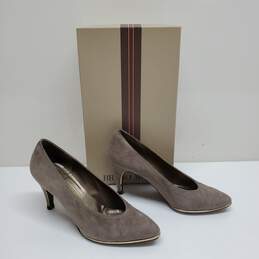 Bruno Magli Taupe Suede Heels