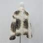 Vintage Bill Blass Sport Womens Faux Fur Animal Print Reversible Zip Coat Size L image number 4
