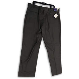 NWT Mens Gray Flat Front Classic Fit Straight Leg Dress Pants Size 42/30