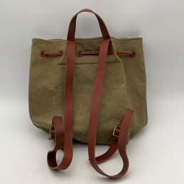 Madewell Womens Green Brown Somerset Drawstring Adjustable Strap Backpack alternative image