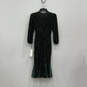 NWT Womens Green Animal Print V-Neck Long Sleeve Back-Zip Wrap Dress Sz 2P image number 2