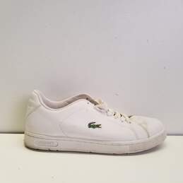 Lacoste Men's Carnaby Pro BL White Leather Tonal Trainers Sz. 9