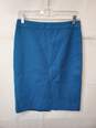 J. Crew Wool Turquoise Number 2 Pencil Skirt Women's Size 2 image number 1