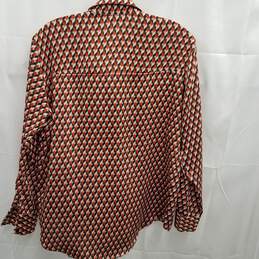 Koton Abstract Silk Button Up Blouse Women's Size 8 alternative image