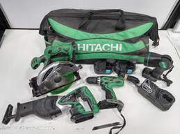 Hitachi 4-tool power tool combo kit w/ soft case 2 batteries & Charger