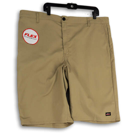 NWT Mens Beige Flat Front Pockets Relaxed Fit Chino Shorts Size 44 image number 1