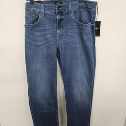 7 For All Mankind Relaxed Fit Blue Jeans