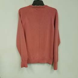 Unisex Adult Orange Knitted V-Neck Long Sleeve Pullover Sweater Size Large alternative image