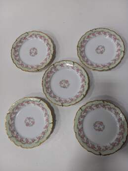 Vintage Elite Works Limoges Bawo & Dotter Porcelain Set, Pink Flowers Gold Tone 1890-1920
