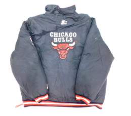 Vintage Chicago Bulls Half Zip Pullover Starter Jacket Men's Size XL alternative image