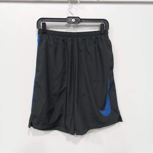 Nike Men's Dri-Fit Gray & Blue Athletic Running Shorts Size Medium image number 1